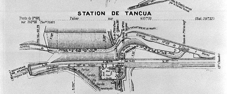 Station de Tancua [plan-masse et de situation], [1919].