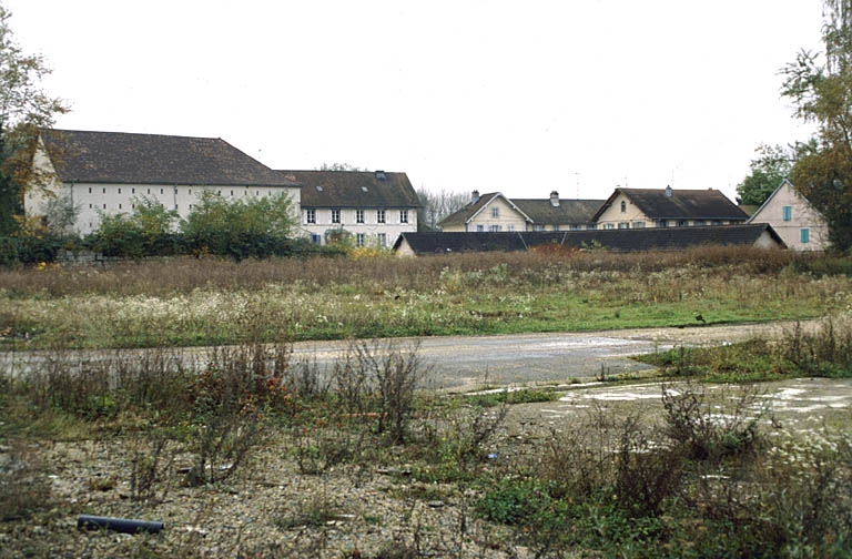 Vue d'ensemble depuis le nord. L'espace au premier plan était occupé par les bâtiments de la forge.