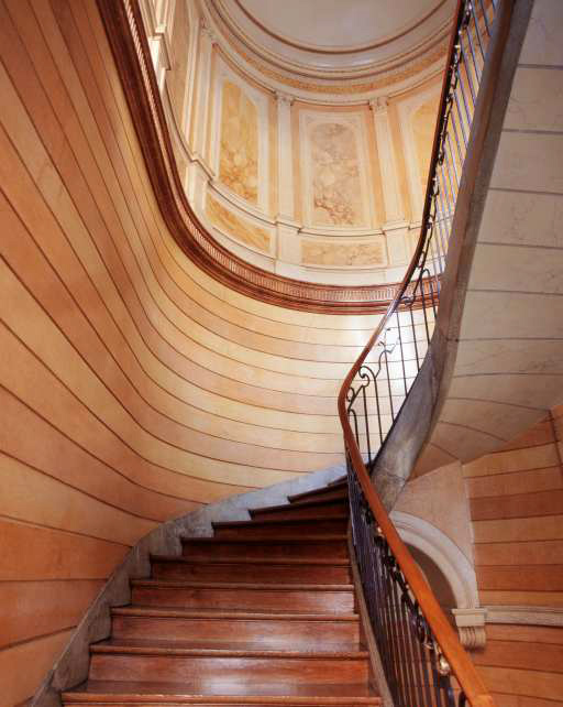 Escalier d'honneur : vue d'ensemble de la partie supérieure.