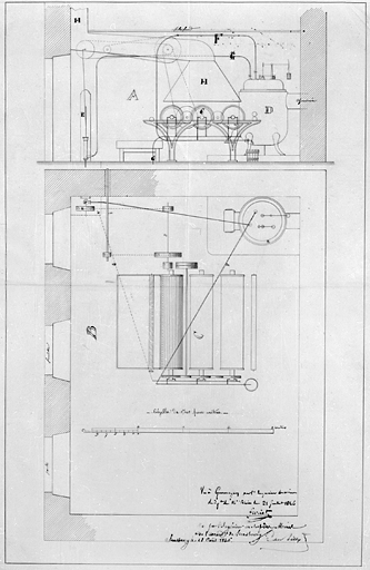 Plan de l'atelier de parage.