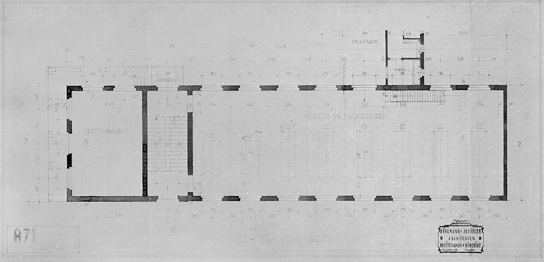 Fil Isolé Moderne S.A. Delle - Bâtiment à étages. Agrandissement 1929. Rez-de-chaussée - T 1.1.