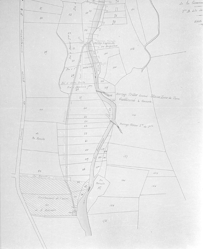 Demande de réglementation du barrage du sieur Marcotte - Plan des lieux.