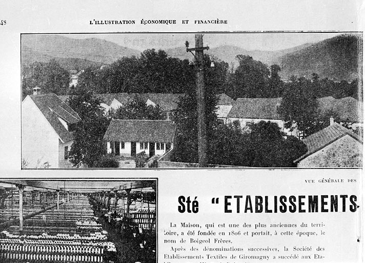 Vue générale des filatures et tissages du Rioz [partie nord].