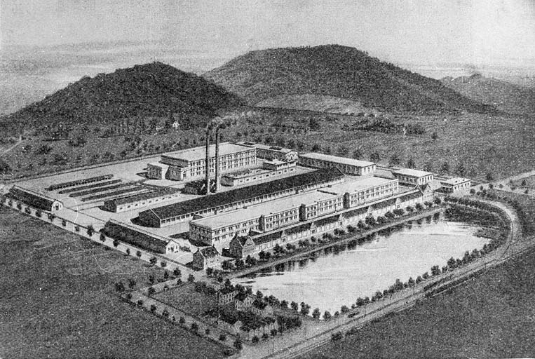Vue cavalière de l'établissement de Belfort.