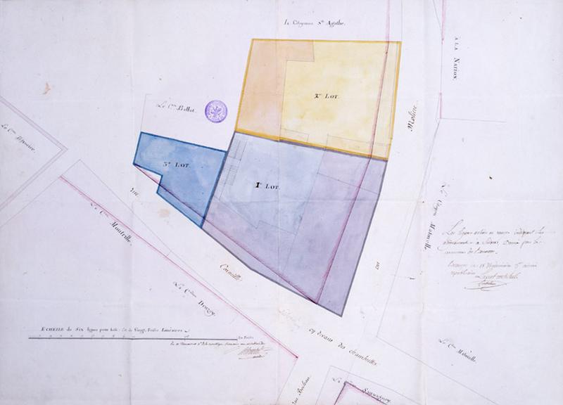 Plan-masse de l'hôtel pour être divisé en lots