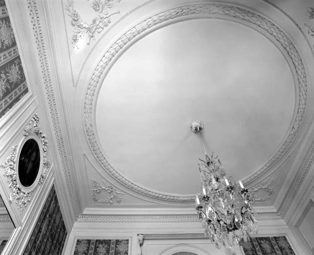 Vue d'ensemble du plafond de l'ancienne chambre à coucher de madame.