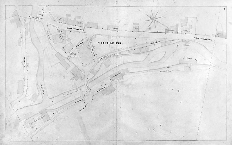 Morez. Plan d'alignements [3e division], 1845-1859.