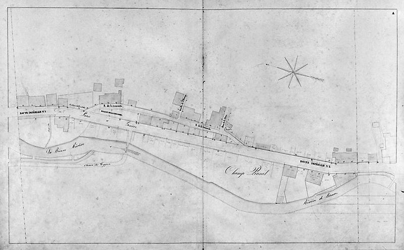 Morez. Plan d'alignements [4e division], 1845-1859.