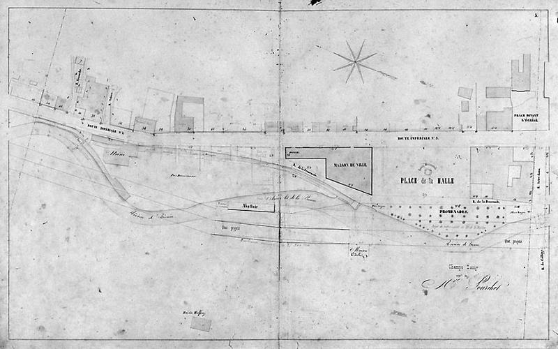 Morez. Plan d'alignements [5e division], 1845-1859.
