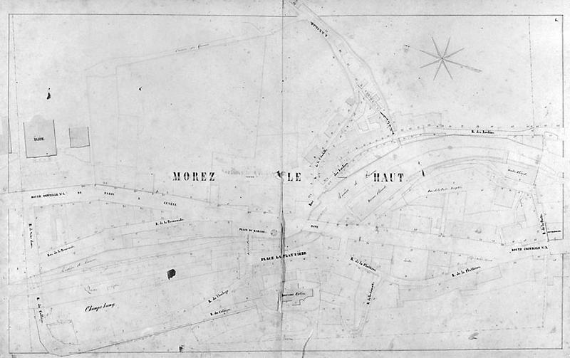 Morez. Plan d'alignements [6e division], 1845-1859.