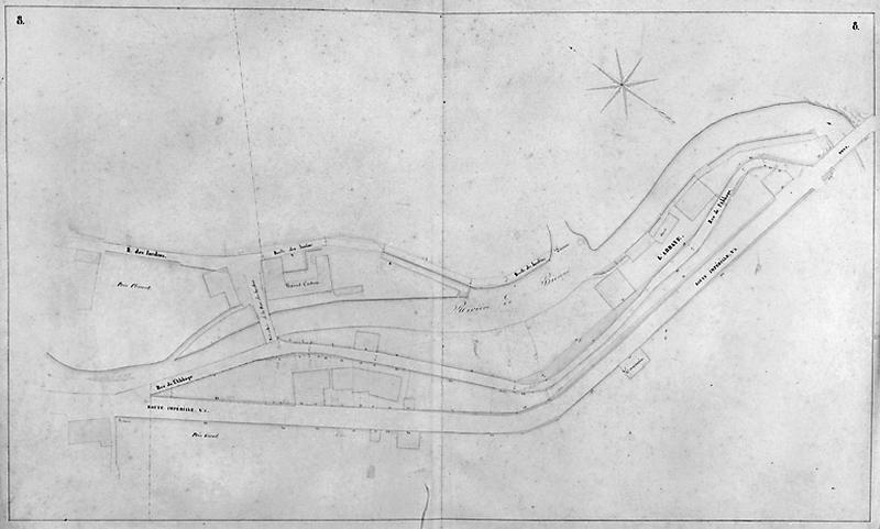 Morez. Plan d'alignements [8e division], 1845-1859.
