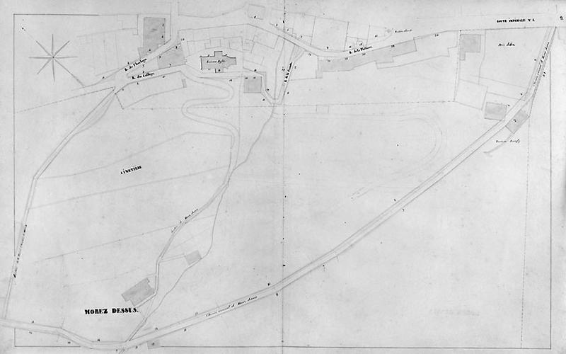 Morez. Plan d'alignements [9e division], 1845-1859.