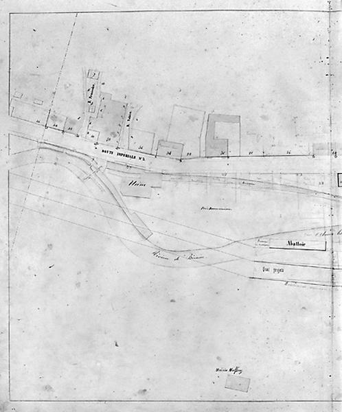 Morez. Plan d'alignements [5e division : partie gauche], 1845-1859.