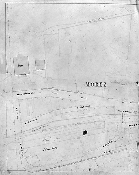 Morez. Plan d'alignements [6e division : partie gauche], 1845-1859.