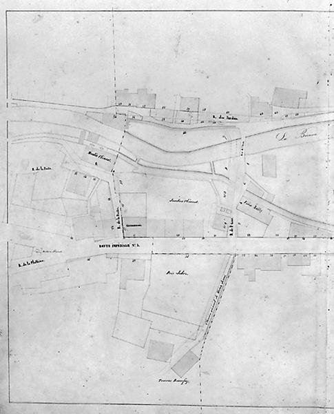 Morez. Plan d'alignements [7e division : partie gauche], 1845-1859.