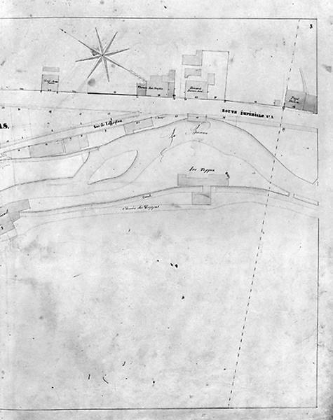 Morez. Plan d'alignements [3e division : partie droite], 1845-1859.