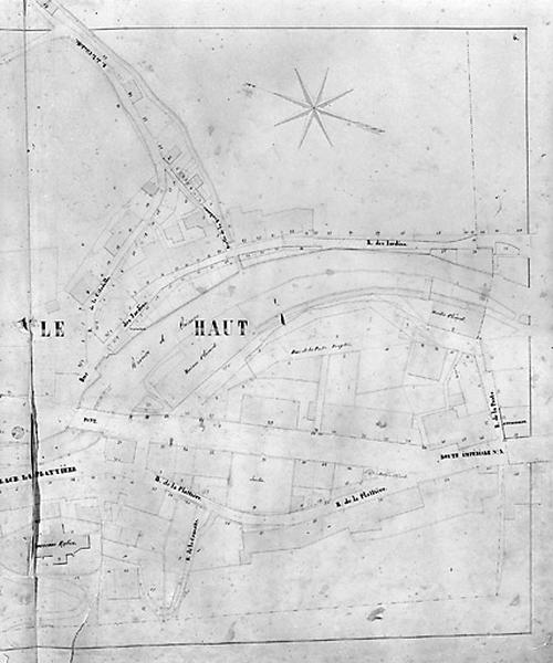 Morez. Plan d'alignements [6e division : partie droite], 1845-1859.