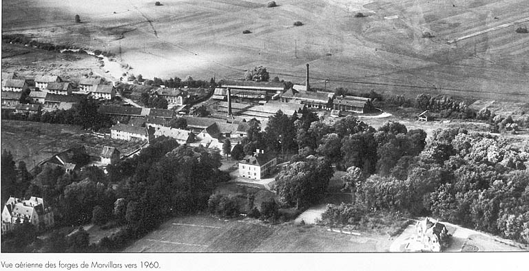 Vue aérienne vers 1960.