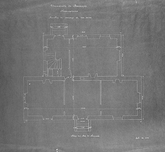 Pavillon du concierge et des aides. Plan du rez-de-chaussée, 1er quart 20e siècle.