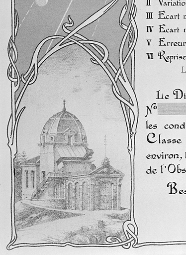 [Pavillon de l'équatorial coudé vu du sud-ouest], 1ère moitié 20e siècle.