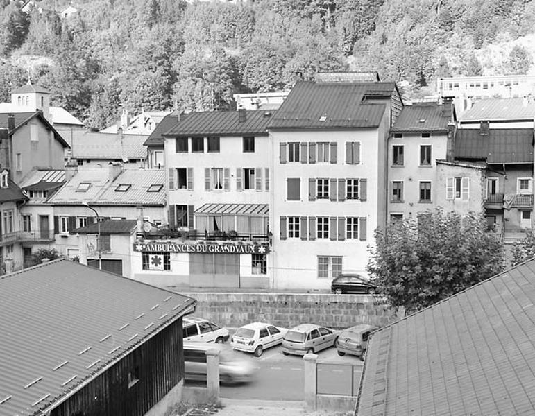 Elévation côté Petit Quai des immeubles aux n° 10 à 16 rue des Promenades.