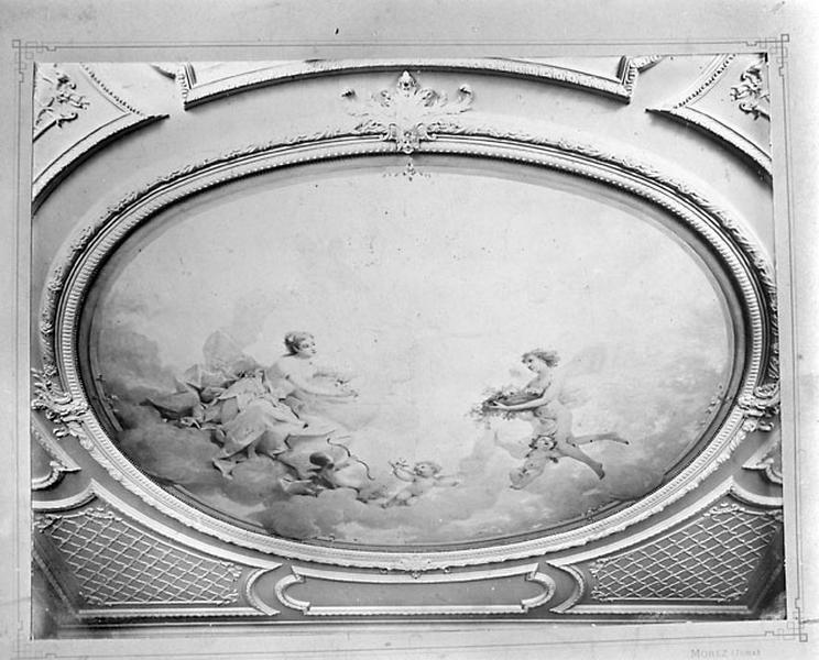 [Scène mythologique peinte au plafond du salon principal], [limite 19e siècle 20e siècle ?].