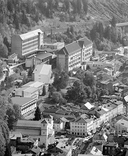 Vue d'ensemble plongeante, depuis le nord-ouest