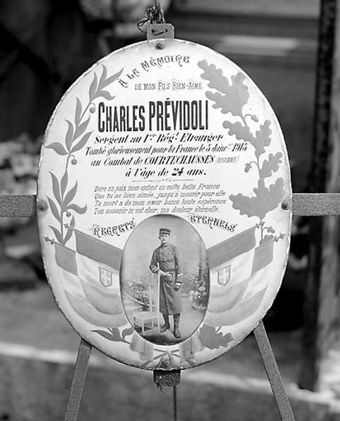 Plaque de Charles Prévidoli.