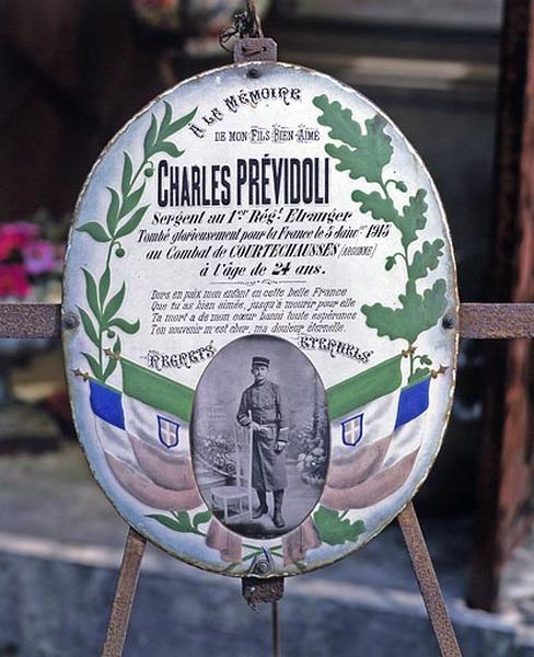 Plaque de Charles Prévidoli.