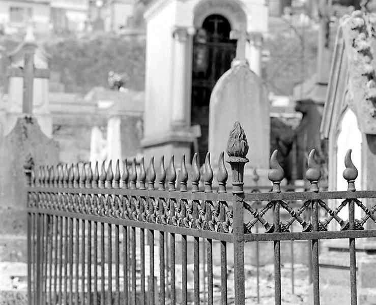 Détail de la grille de clôture.
