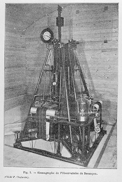 Sismographe de l'Observatoire de Besançon, 1911.