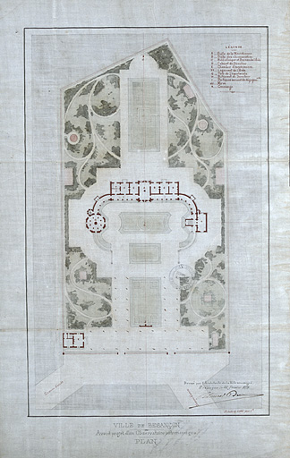 Avant projet d'un observatoire astronomique. Plan, 1879.