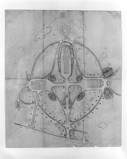 [Projet de transformation du terrain de l'observatoire en parc boisé : plan de la partie nord], 1903.