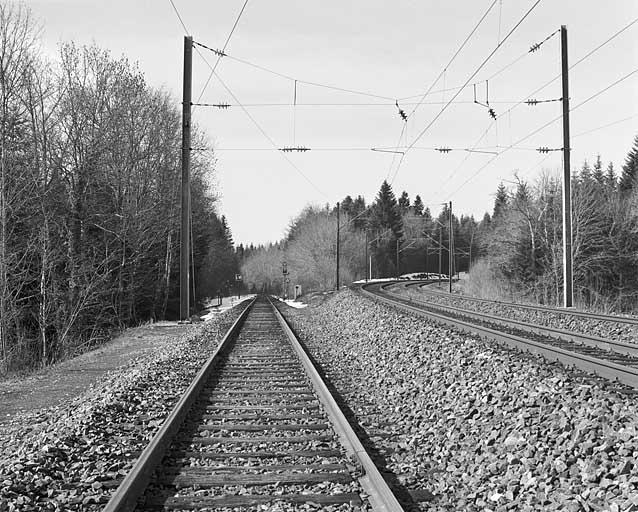 Séparation des lignes Andelot-en-Montagne - La Cluse (à gauche) et Dijon - Vallorbe.