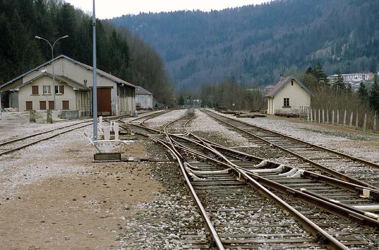 Vue d'ensemble de la gare des marchandises, depuis le nord.