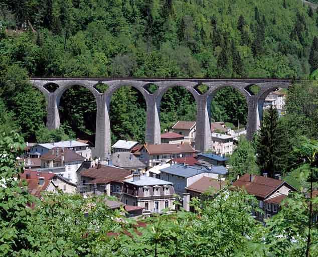 Vue d'ensemble depuis la route de Longchaumois, au sud-ouest.