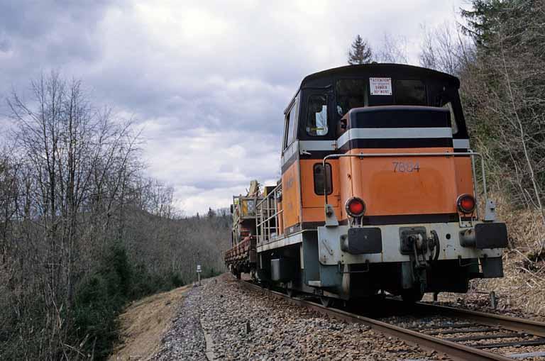 Locomotive du train de travaux.