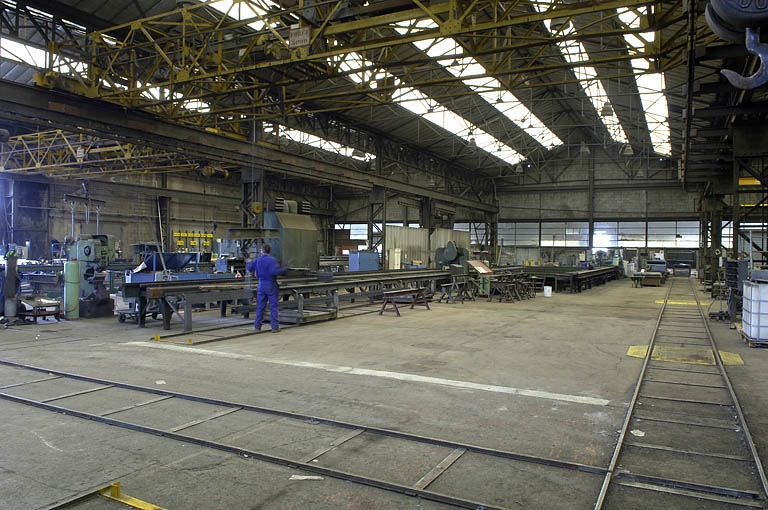 Atelier de fabrication secondaire. Vue intérieure depuis l'ouest.