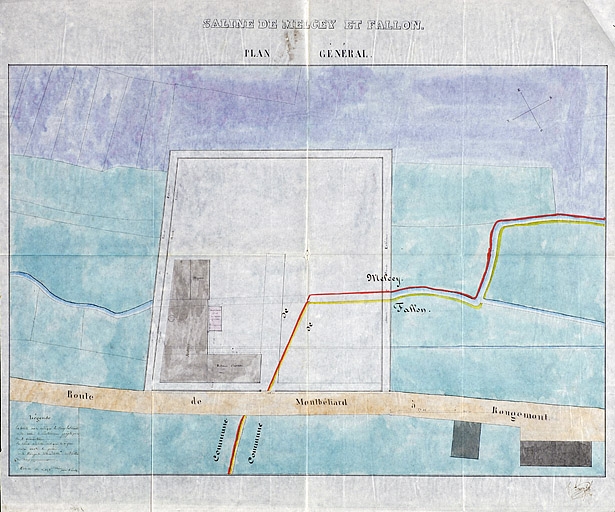 Saline de Melcey-Fallon. Plan général.