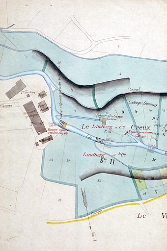 Plan et détails [Plan-masse et de situation du tissage Lindsberg].