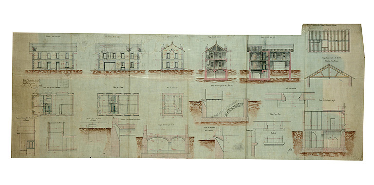 [Projet de maison d'éclusier sur l'île de Tarragnoz], 1880.