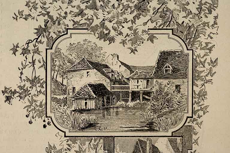 [Le moulin de l'Archevêque (de la Ville ?) : restitution], 1890.