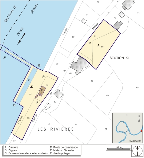 Site d'écluse n° 49 de la Malate (canal du Rhône au Rhin)