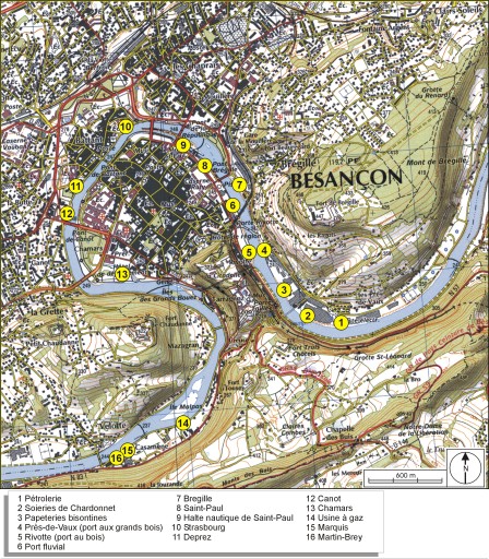 Carte de localisation des ports.