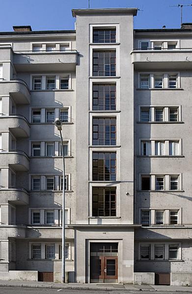 Détail d'une façade sur cour.