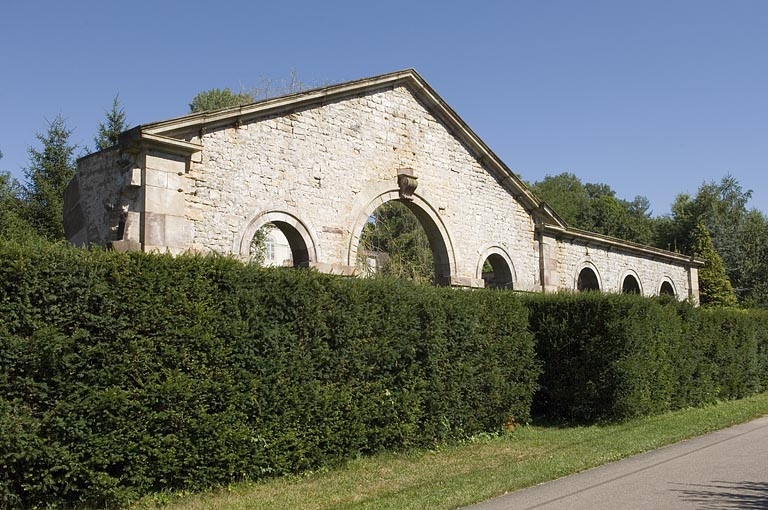 Façade antérieure de l'atelier du haut fourneau.