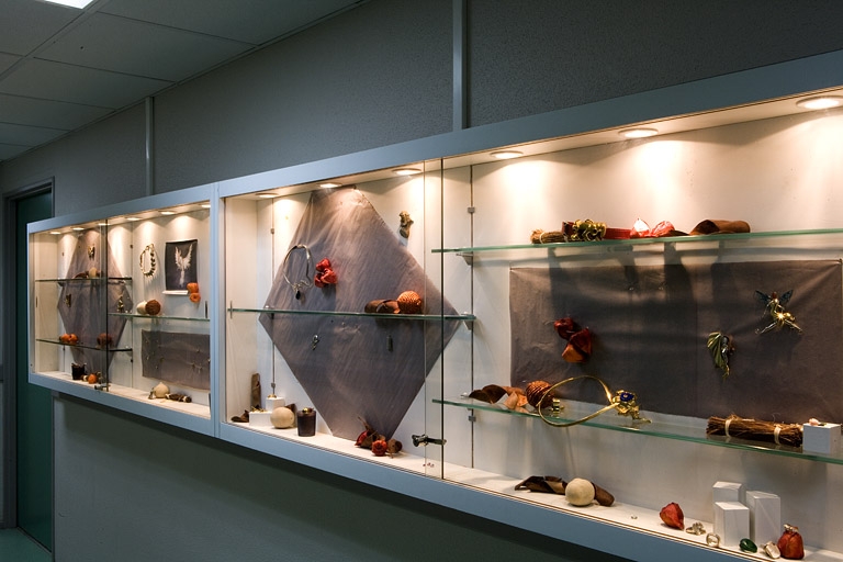 Site récent, pôle bijouterie : vitrines.