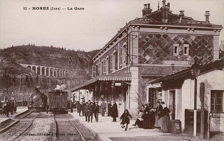 Morez (Jura) - La Gare [côté voies], 1ère moitié 20e siècle.