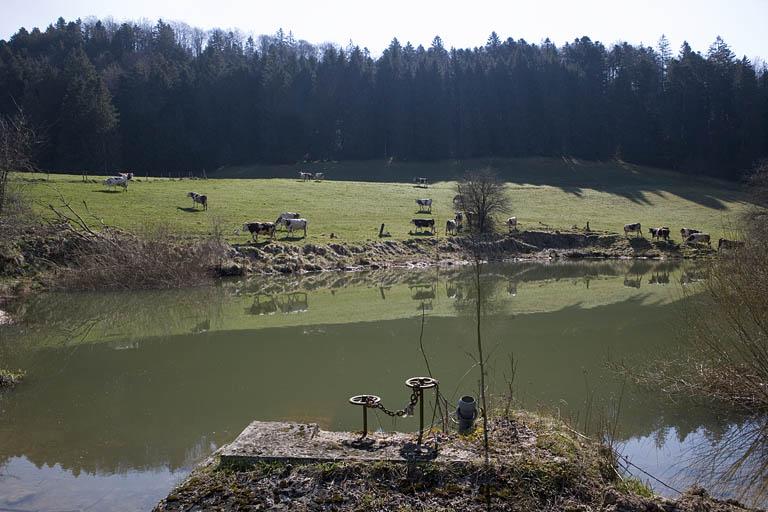 Réservoir : vue d'ensemble, depuis l'ouest.