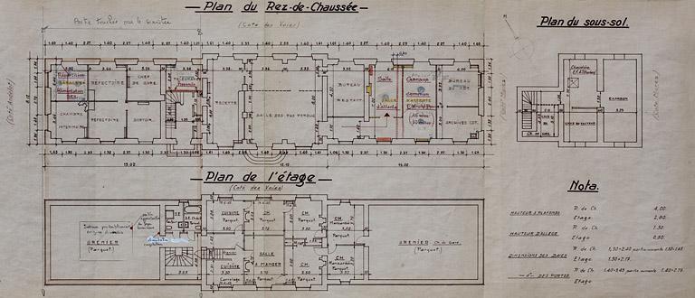 Champagnole. B.V. Etat actuel [plan de distribution], 1962.